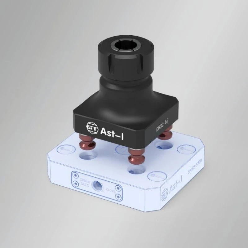 定位缩嘴ER筒夹CNC三四五轴精密工装模块化快换夹具同心度位置度