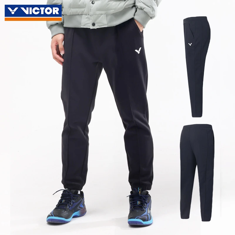 VICTOR威克多胜利羽毛球服训练系列男女款集合针织运动长裤45803