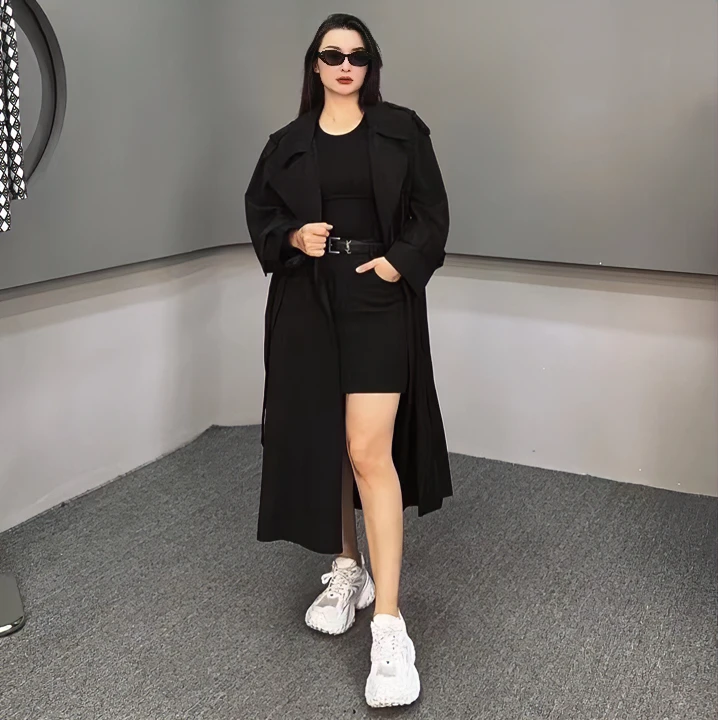 休闲高级百搭长款风衣