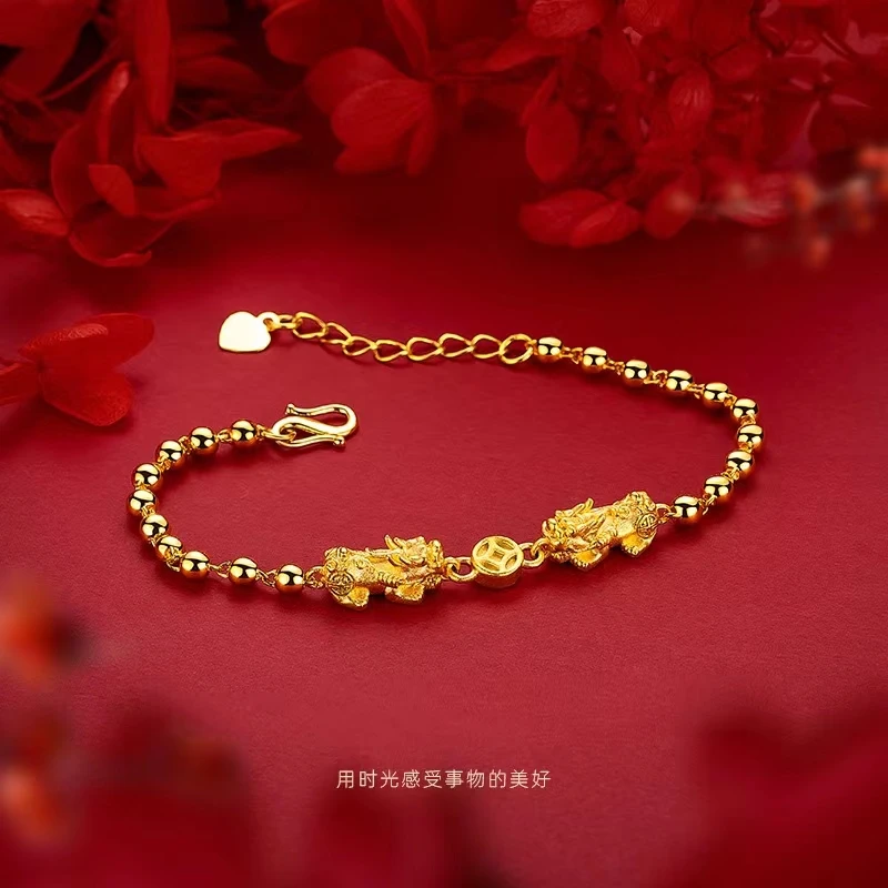 合金手链 【貔貅 】素款时尚精美百搭复古手链气质轻奢款