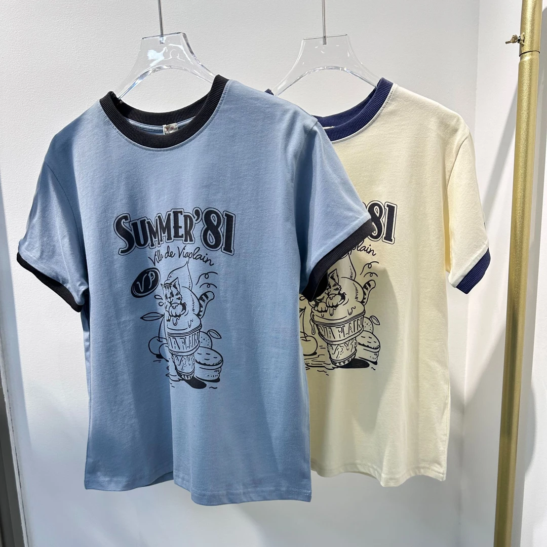 255年春夏新款卡通时尚休闲圆领韩版百搭T恤