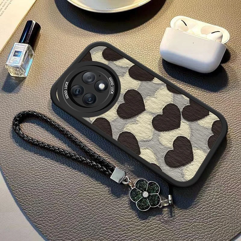 OnePlus一加Ace2Pro油画爱心手机壳简约女高级感镜头全包防摔软壳