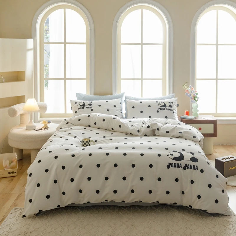 【晴美】小清新可爱风全棉刺绣四件套-呆萌系列