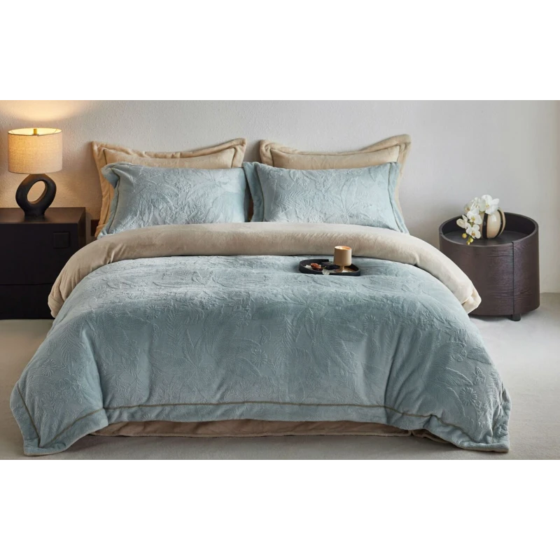 【晴美】高克重双面法兰绒雕花四件套-全系列