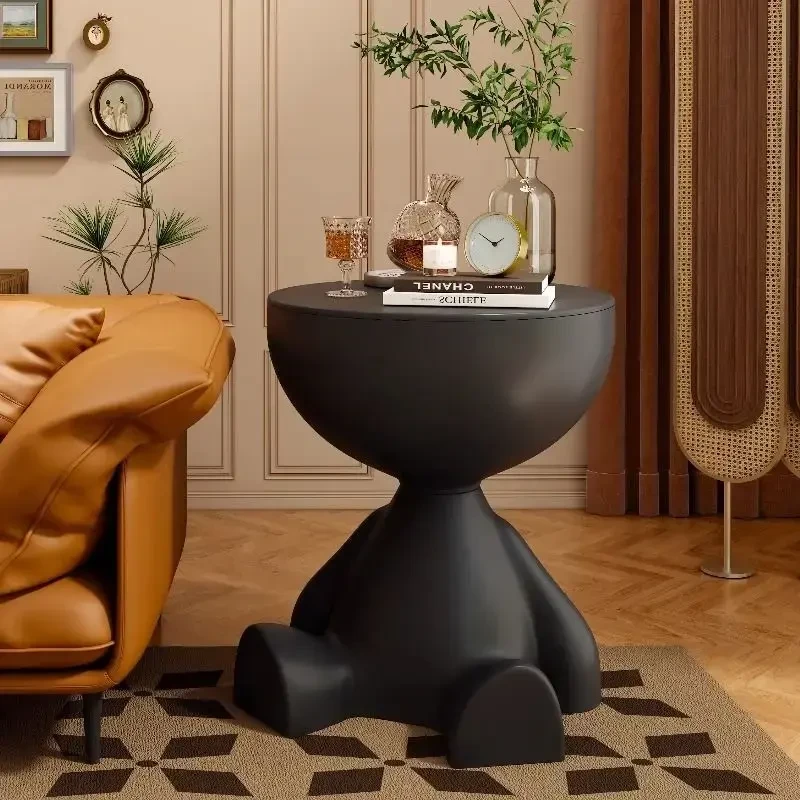 【新品】奶油风创意平头茶几家用小户型沙发边几轻奢落地塑料摆件