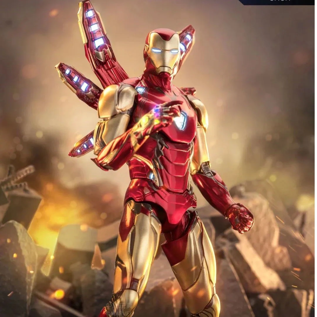 中动玩具新款MK85 2.0钢铁侠可发光打响指豪华配件漫威复联手办