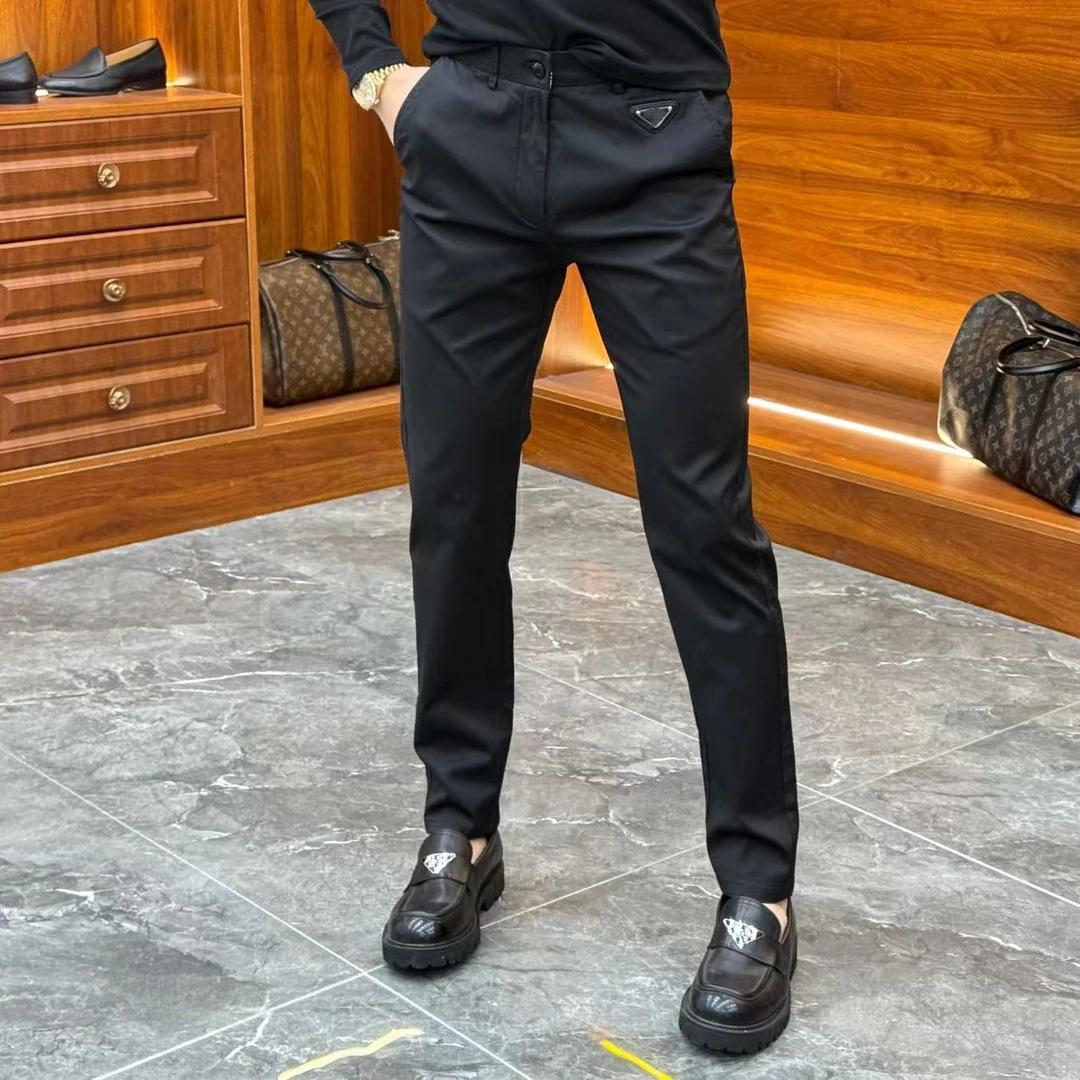 2024秋冬新款商务休闲百搭修身净版黑色男士休闲西裤WL2851