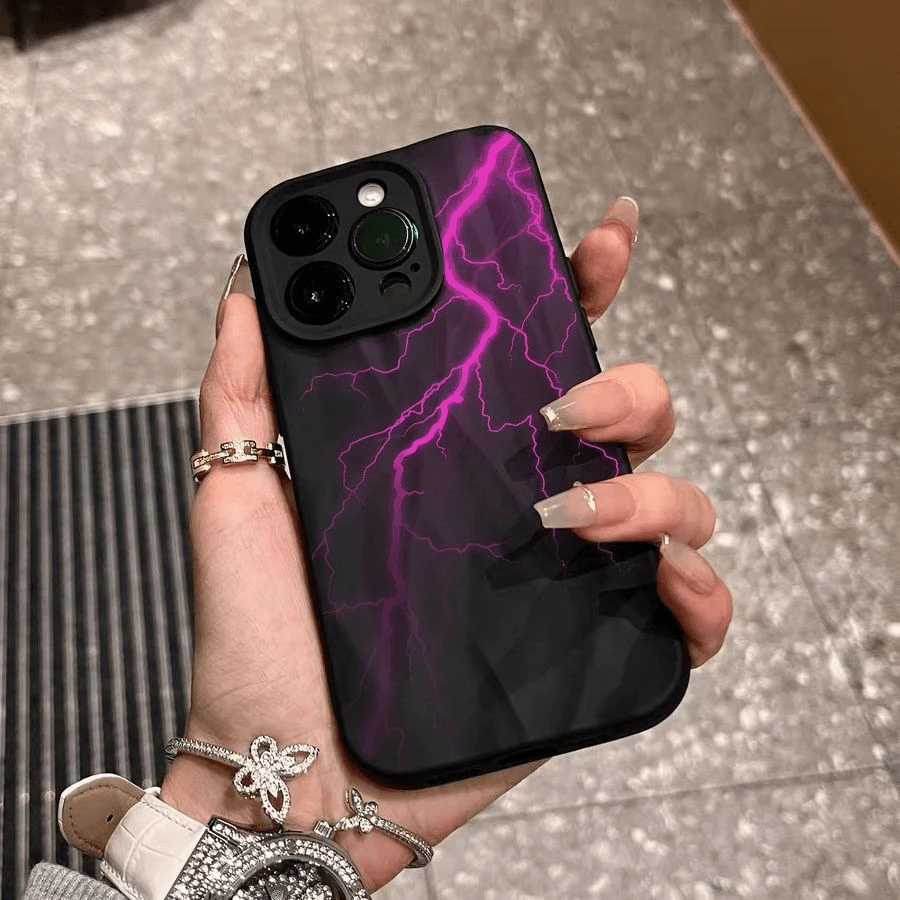 简约紫色闪电适用华为mate60pro手机壳p30/p40全包nova7/8/9软p70