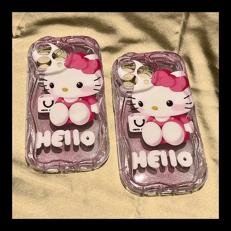 凯蒂猫咪苹果14手机壳iPhone11/13软12pro女xsmax卡通6P7P8PLUS套
