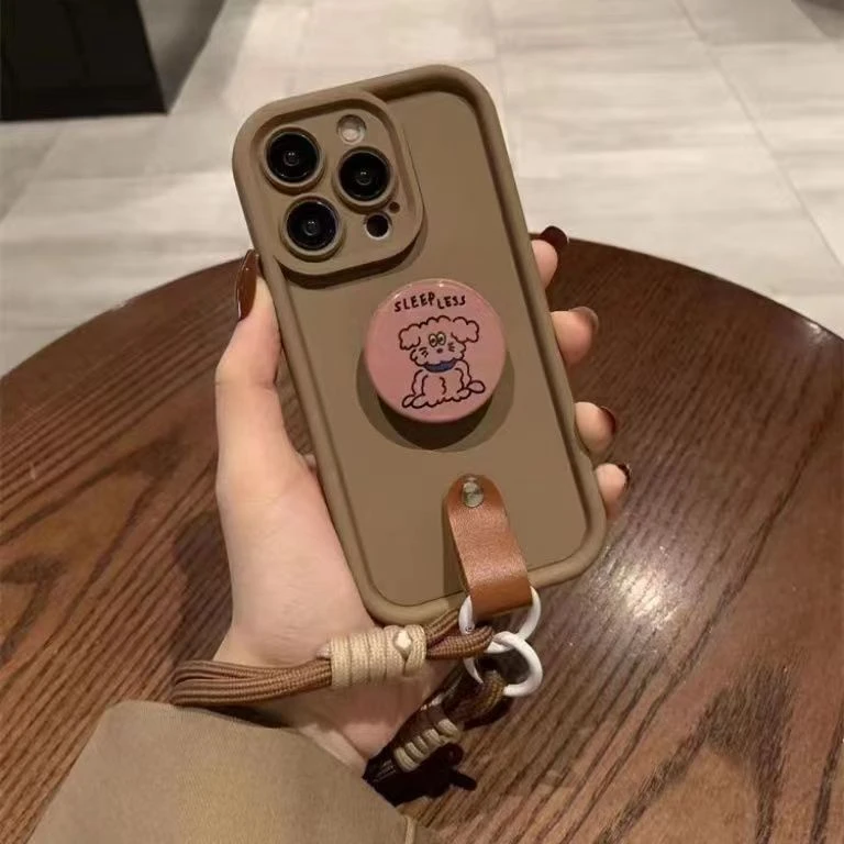 立体泰迪狗适用苹果15华为荣耀oppovivo小米14红米手机壳女卡通软