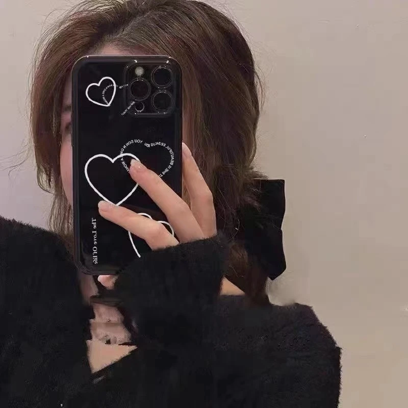 ins爱心OPPORENO8手机壳R15R17R11SPLUS女RENO7se/4/5/6PRO软K10