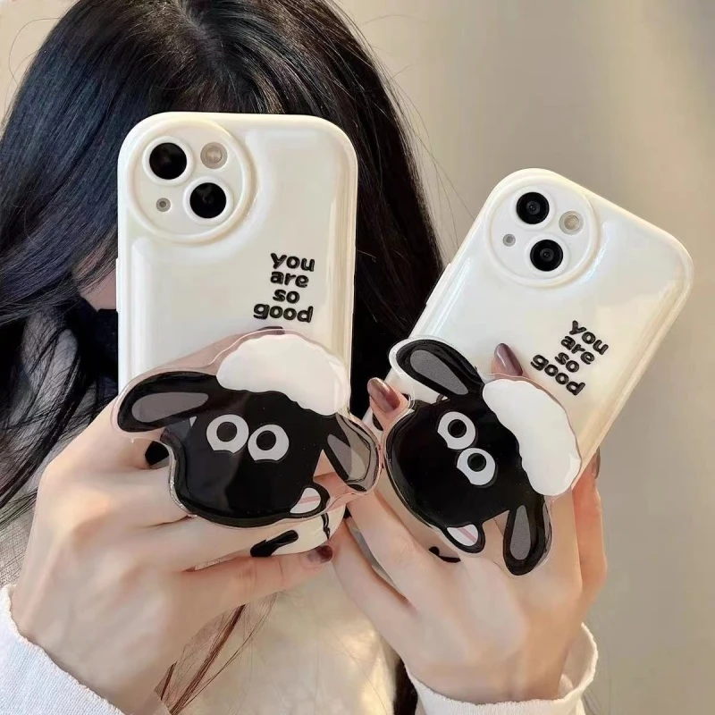 肖恩小羊适用于苹果14手机壳11/13套12pro女xsmax软6P7P8PLUS可爱