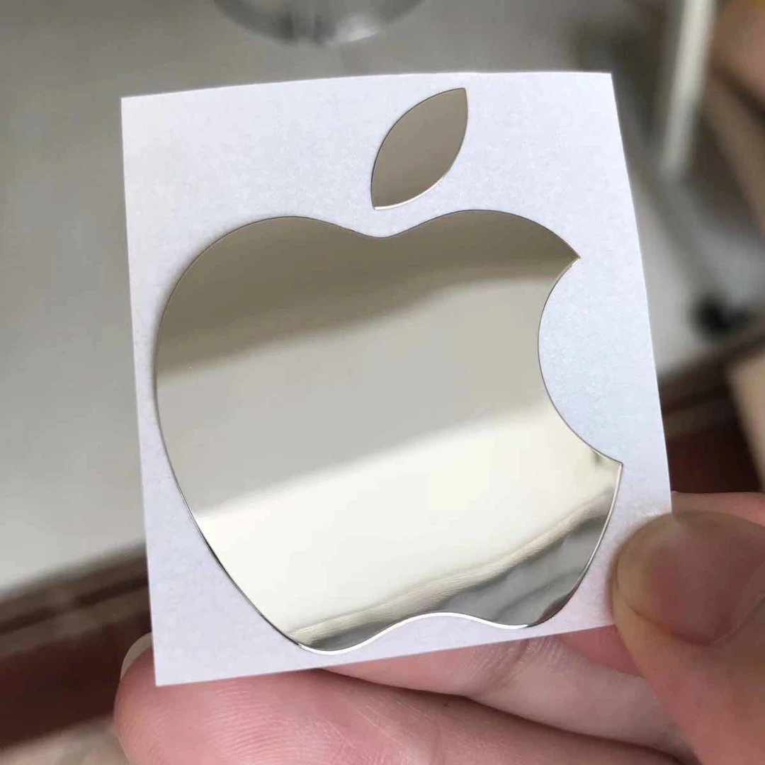 适用苹果logo手机标志显示器平板贴纸电脑ipad一体机金属自粘贴式