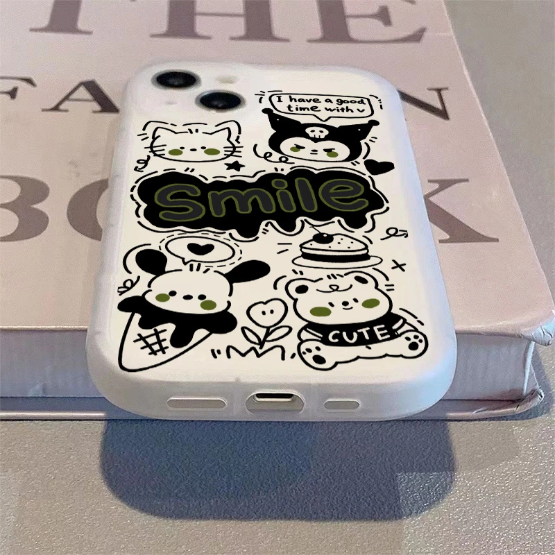 涂鸦库洛米适用于苹果15pro/14手机壳11/13/12女xsmax6P7P8PLUS软