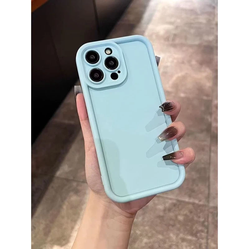 简约纯色适用于苹果15pro/14手机壳11/13/12女xsmax6P7P8PLUS防摔