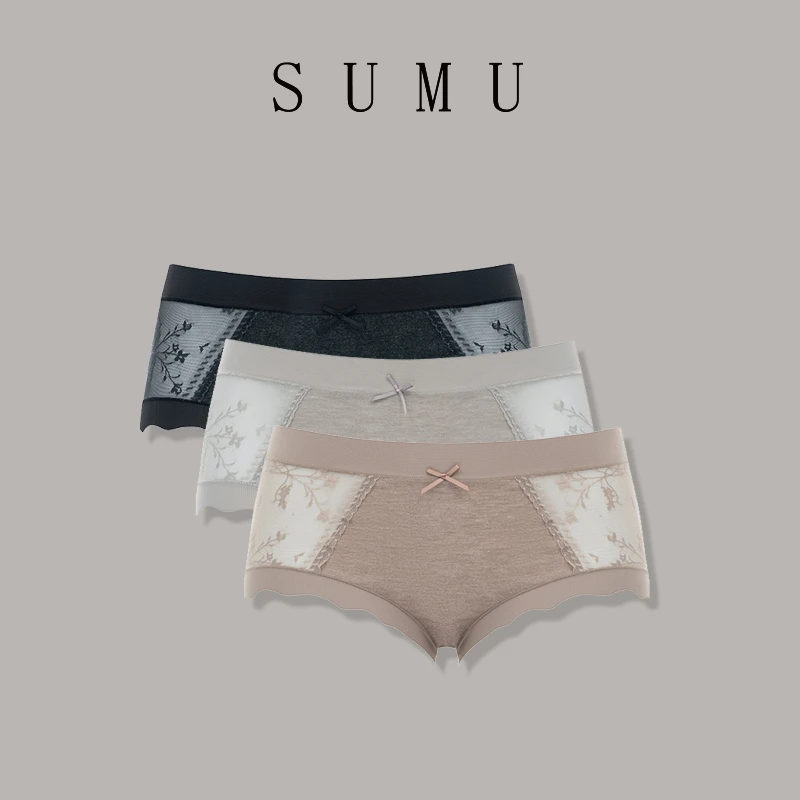 宿慕SUMU 女士内裤 9-5 秋季2024新款时尚简约纯色内裤C7500I