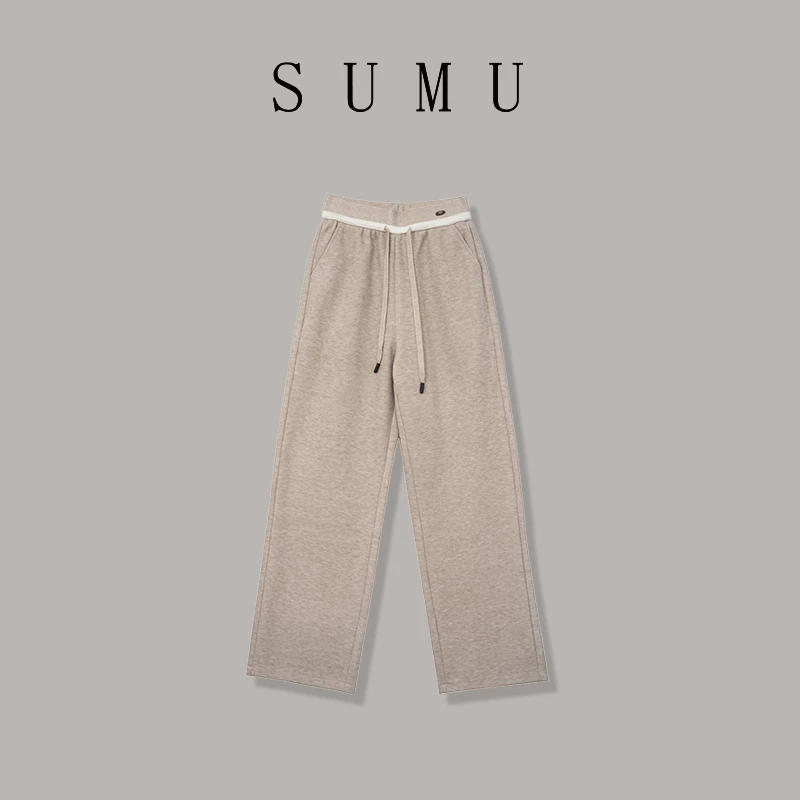 宿慕SUMU 女款阔腿裤 9-5 秋季2024新款时尚百搭休闲长裤B69009