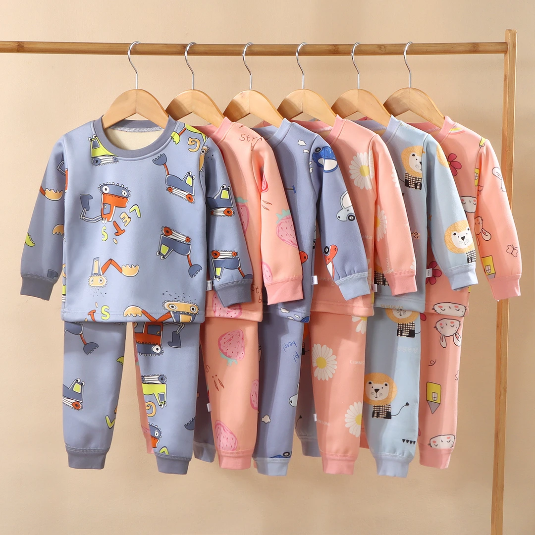 儿童保暖内衣套装加厚加绒牛奶丝宝宝秋冬秋衣秋裤打底套装SK291