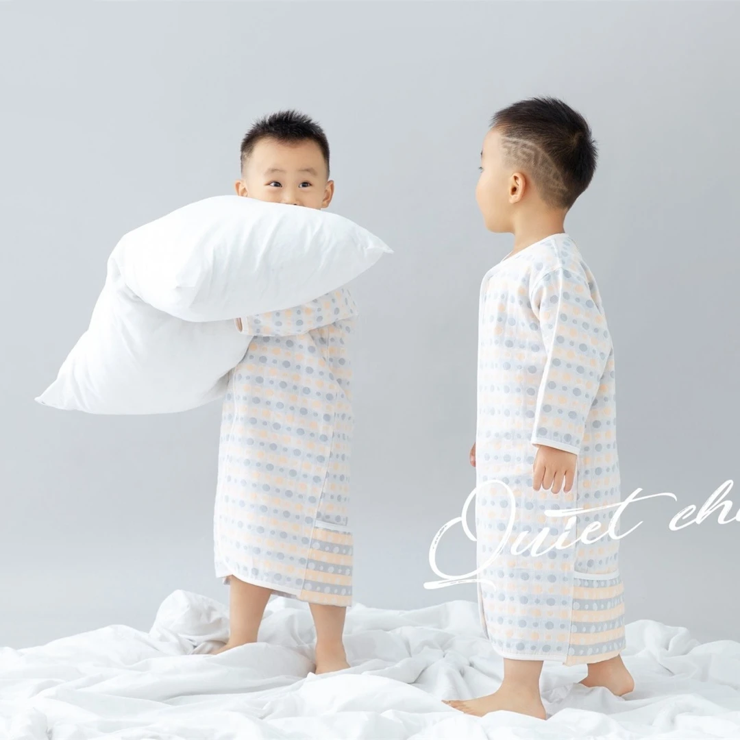 雅赞【纯棉2层纱布夏季包脚睡袋】雅赞新生儿包脚睡袍防惊跳睡袋