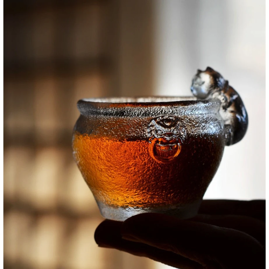 故宫猫琉璃杯单杯茶具水缸品茗杯御猫杯子茶杯女士专用主人杯小盏