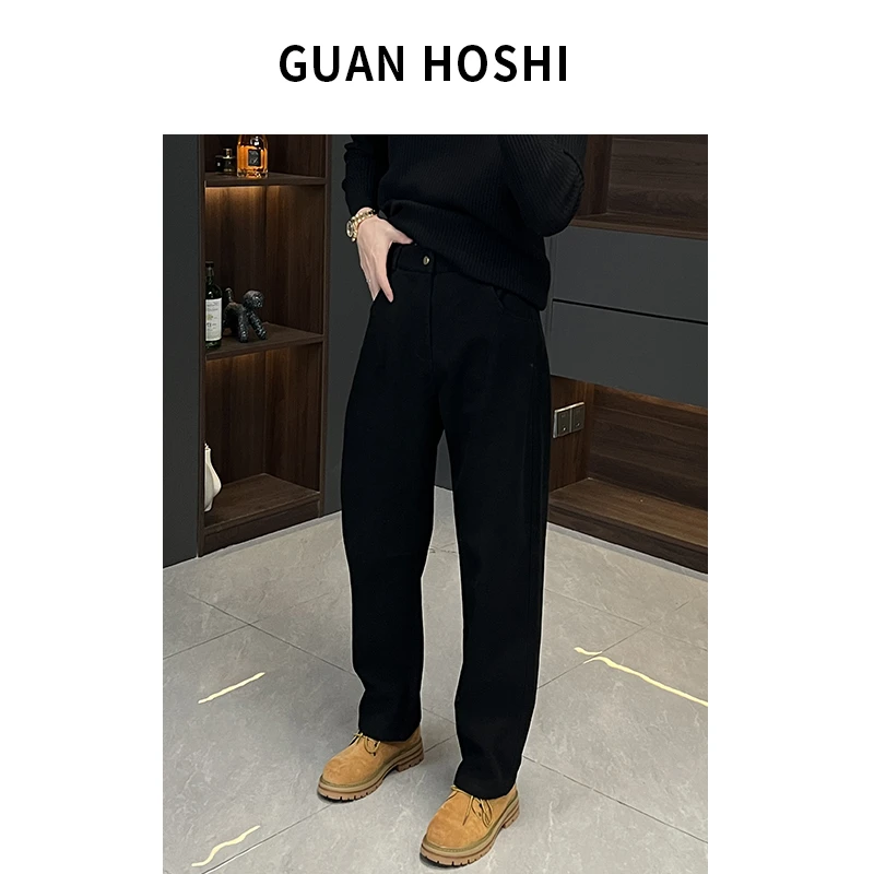 【陈什么陈男装】冬季加绒直筒休闲裤垂感后腰弹力保暖时尚长裤3255
