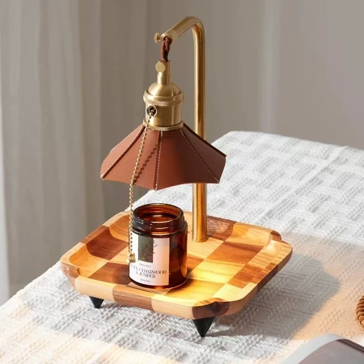 实木复古香薰蜡烛台灯 融蜡灯（不含蜡烛）