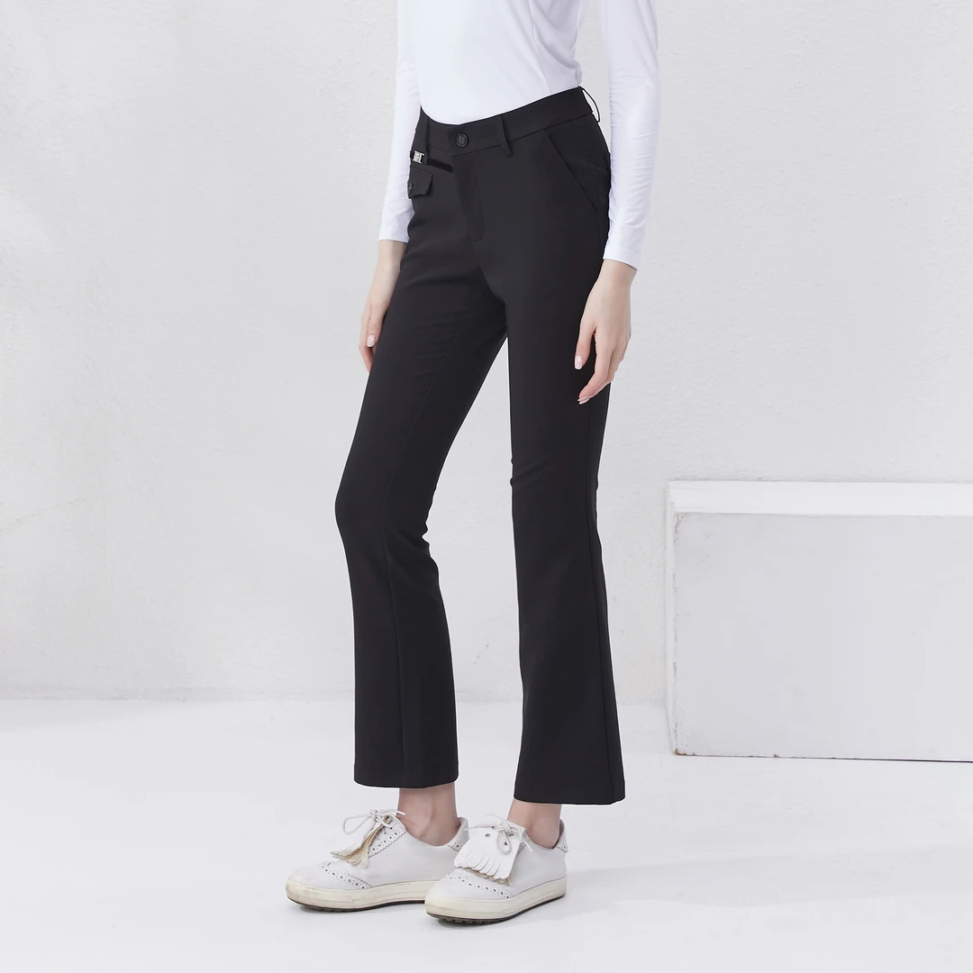 夏季高尔夫裤子女弹力微喇叭弹力显瘦长裤GOLF运动修身服装球裤女