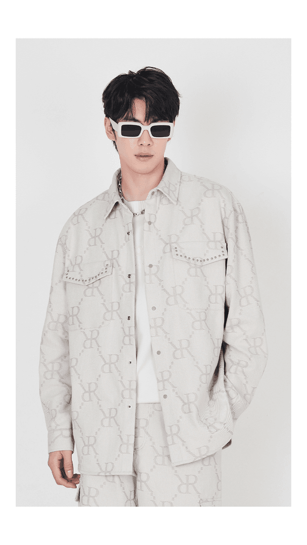 Trendiano字母提花休闲衬衫3TE301023S