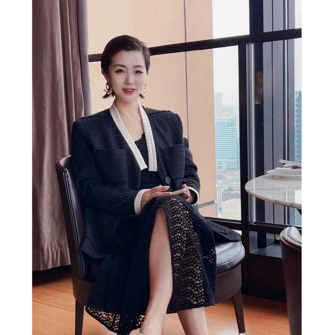 SHANG1上壹 领口撞色肌理外套 S23AJ09