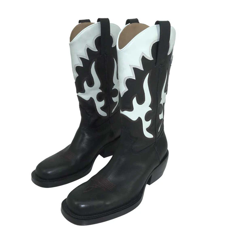 【no退no换】 YOUWEI有尾 真皮嬉皮士中筒靴 Y7523405