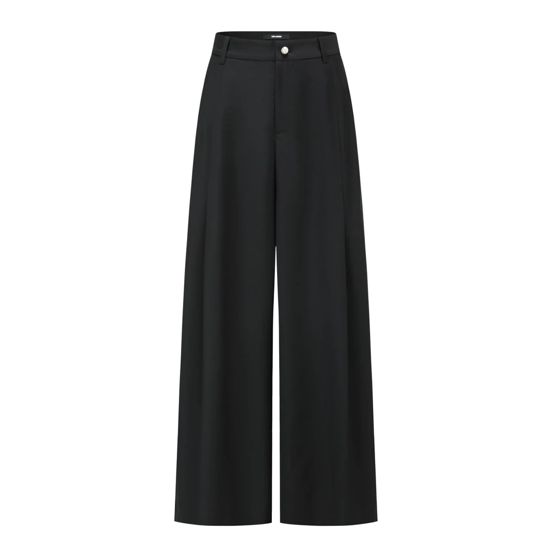 【顾文婷推荐】蒋云 精纺玄珠绮绒阔腿裤 K2K10057AA102