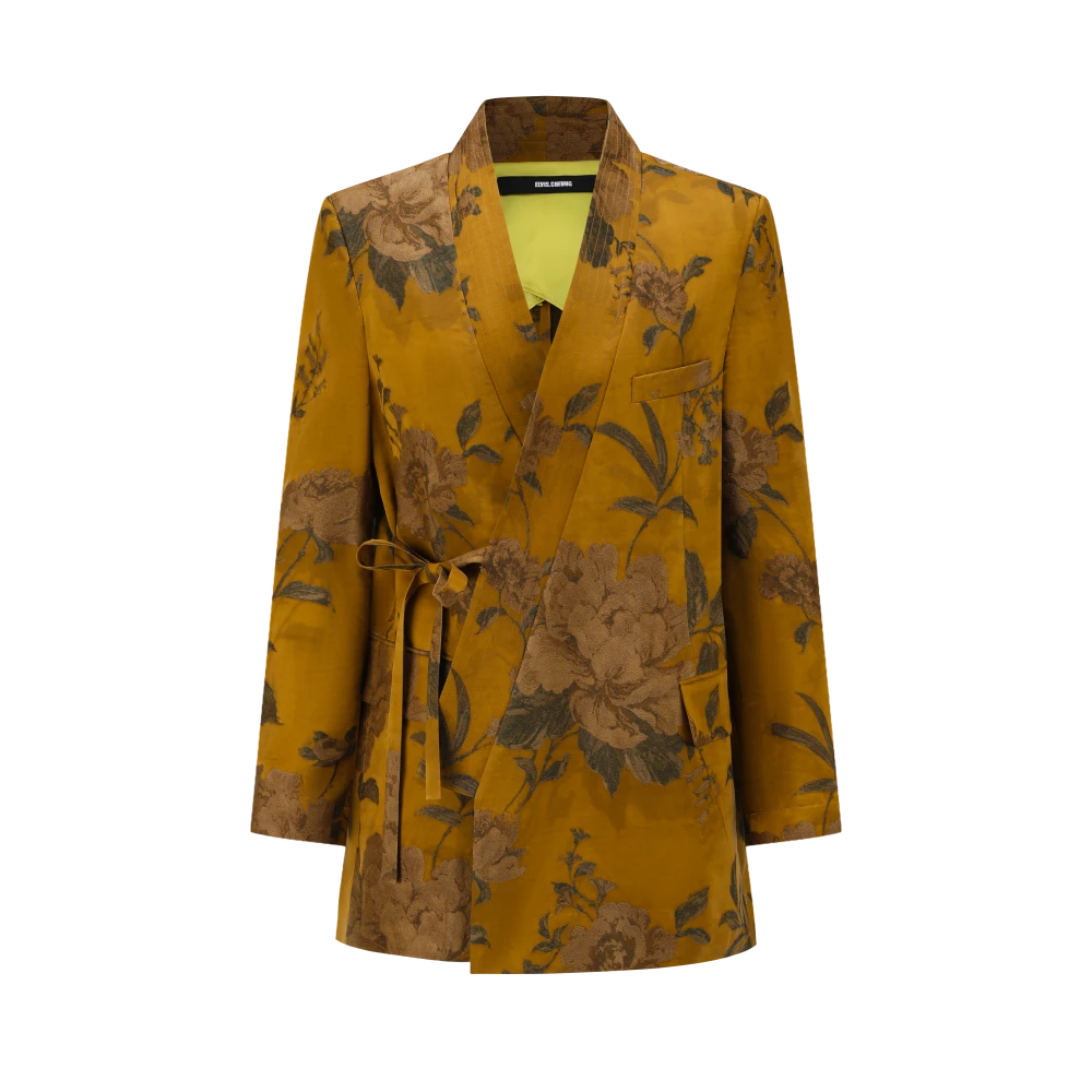 【顾文婷推荐】ELVIS.CHEUNG蒋云香云纱交领系带西装 K2J03505AA908