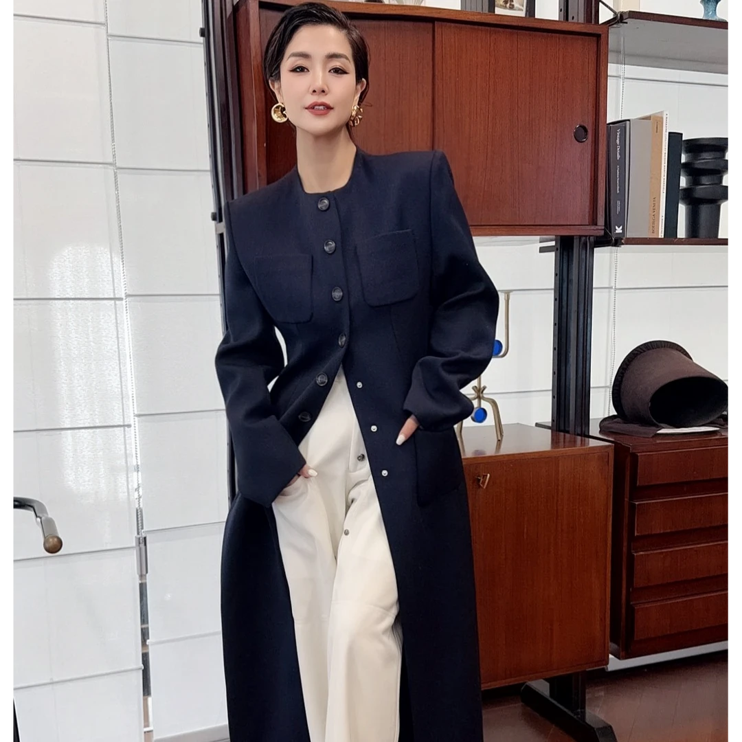 【顾文婷推荐】YOUWEI有尾 收腰女性小香羊 毛大衣 Y3924303