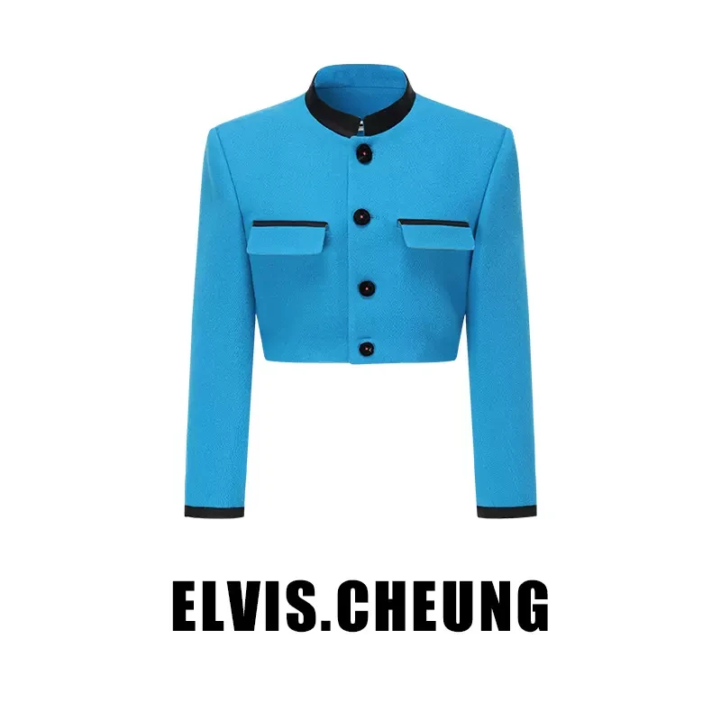 【顾文婷推荐】ELVIS.CHEUNG蒋云 宽人字单面呢外套 E2F02090AA