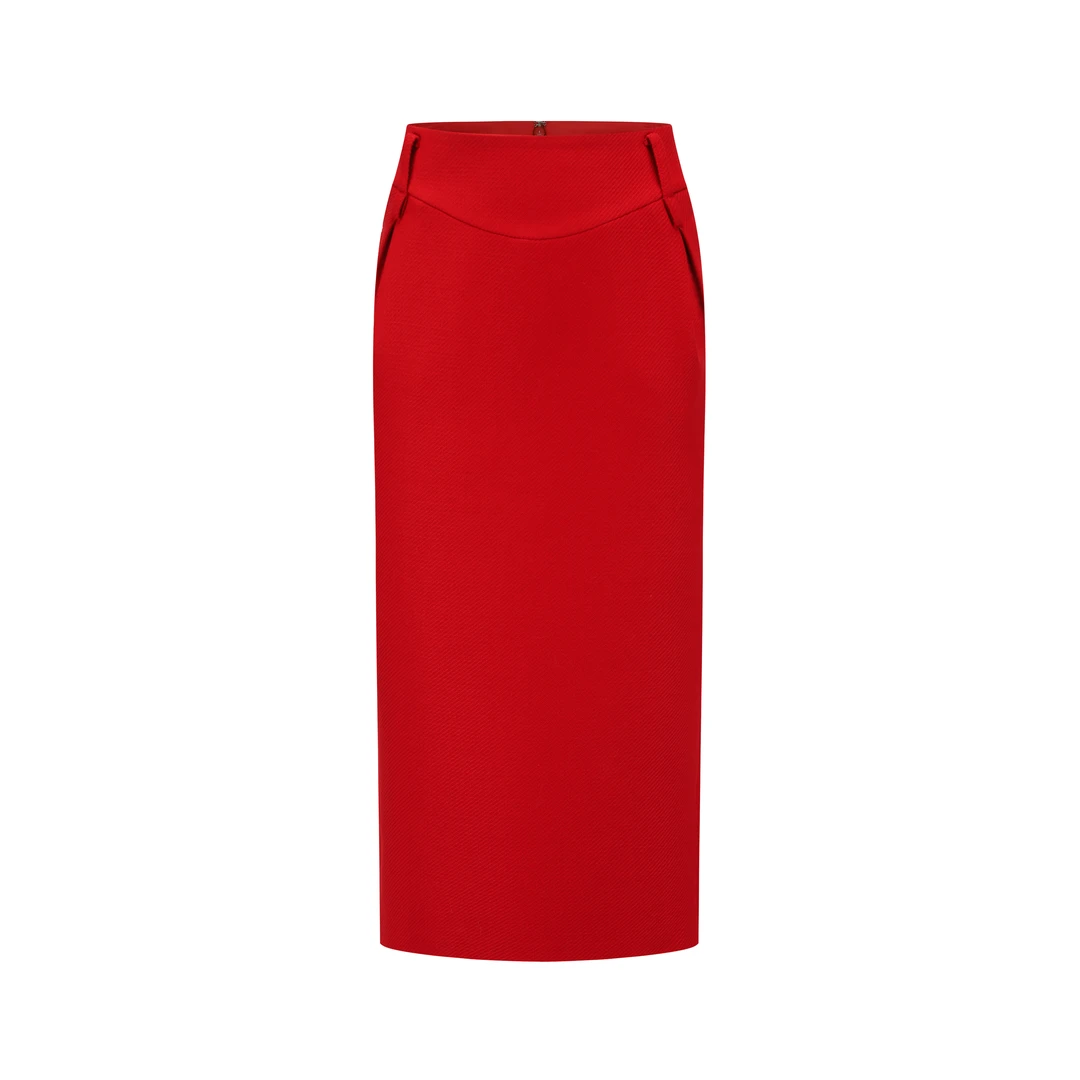 【顾文婷推荐】YOUWEI有尾双斜纹高腰花苞半裙 DT5824416/DT5824417