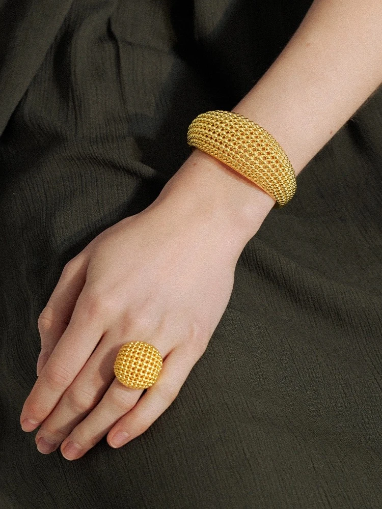 铜合金戒指 【顾文婷推荐】Wens 圆球珠珠戒指 WR23AW004