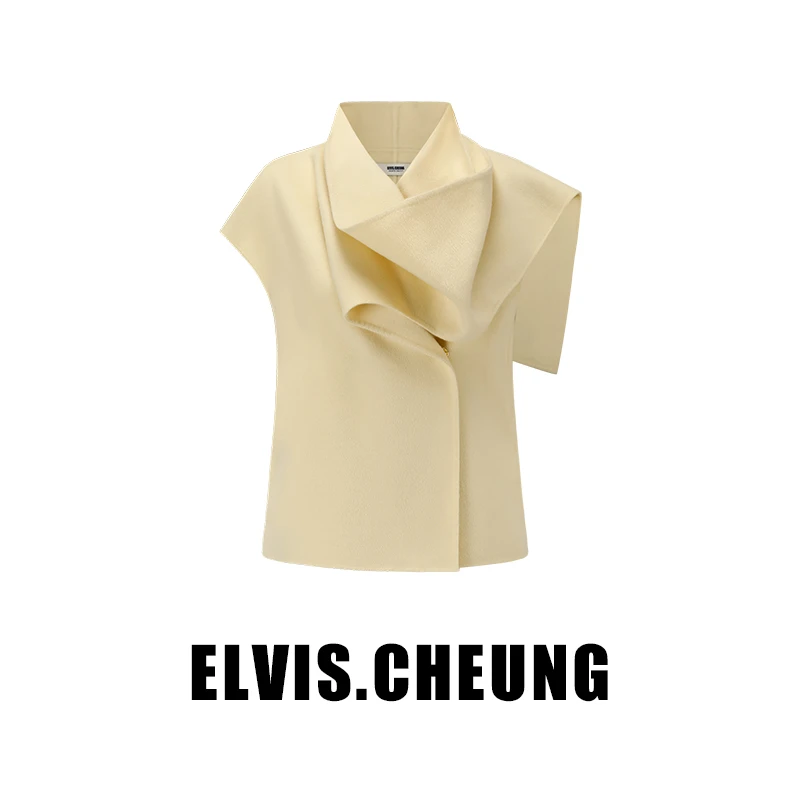 【顾文婷推荐】ELVIS.CHEUNG蒋云 围脖式不对称袖子背心 E2K09002AA