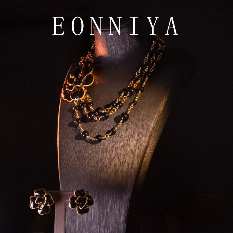 铜合金耳饰 【顾文婷首饰】eonniya 佛罗伦萨手工珐琅釉项链耳饰