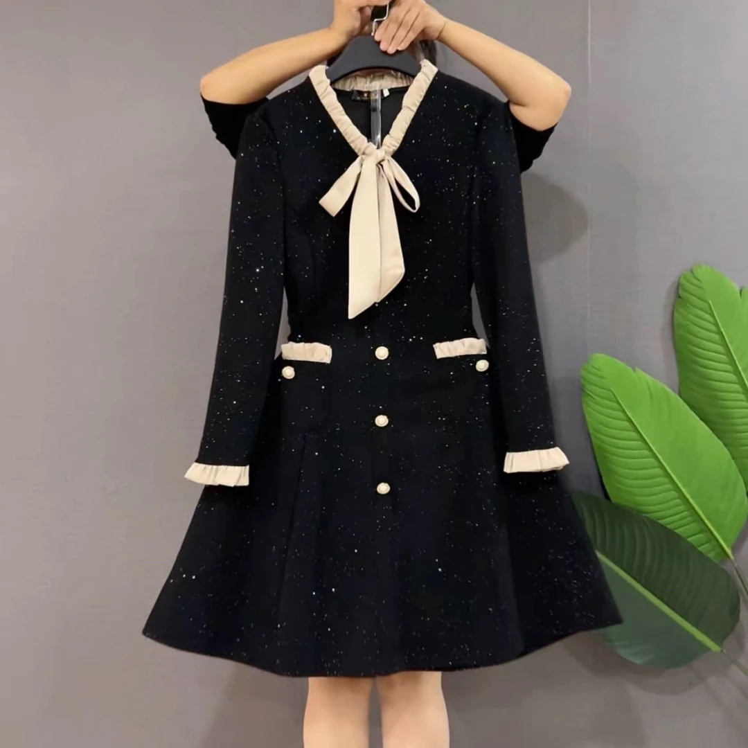 韩版新款减龄时尚小香风显瘦连衣裙