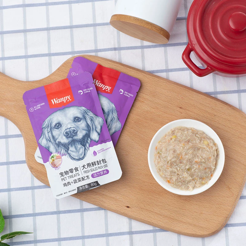 wanpy/顽皮犬用鲜封包鸡肉+蔬菜口味品牌食用营养通用