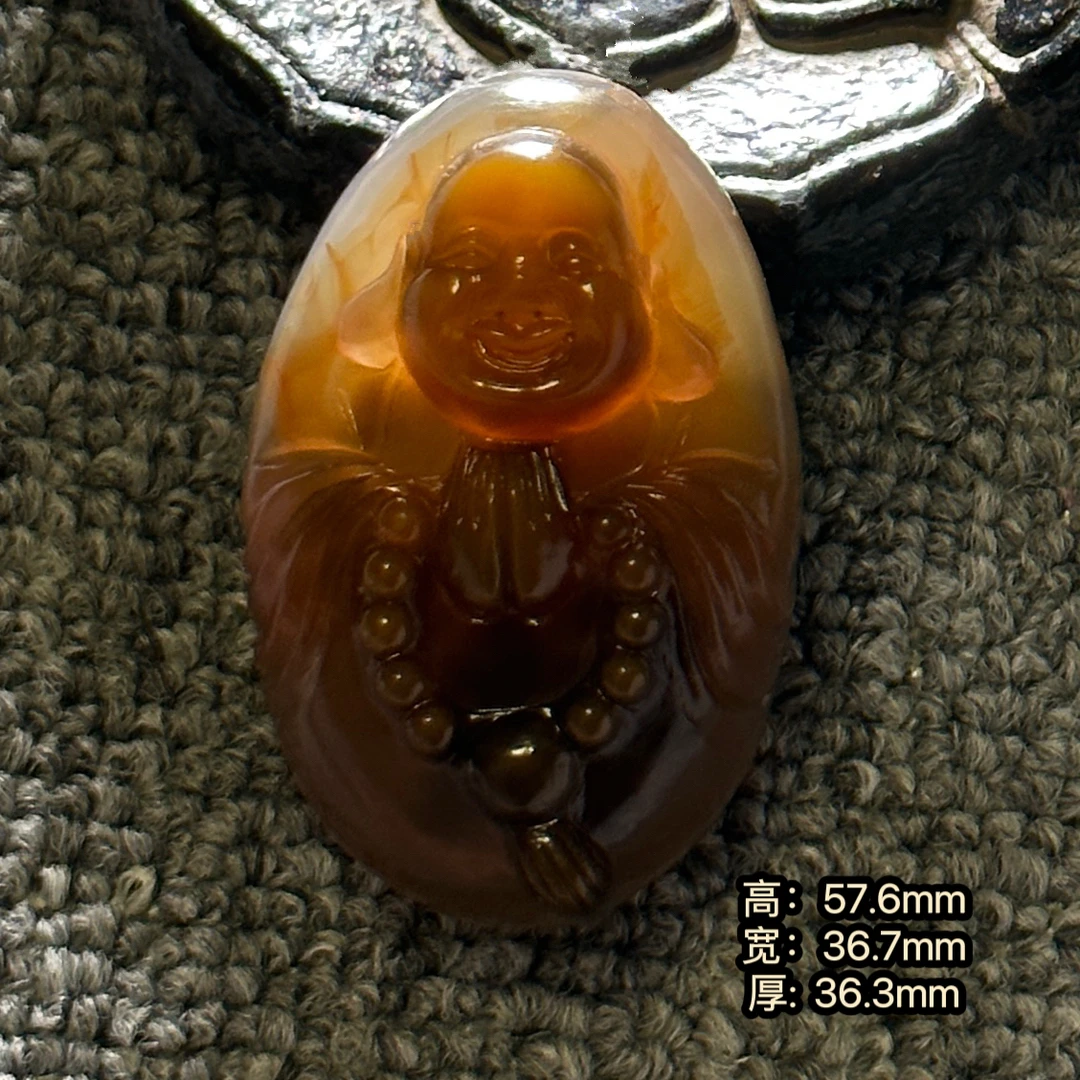 巴西玛瑙 吊坠 车挂坠 手把件 雕刻孤品一件