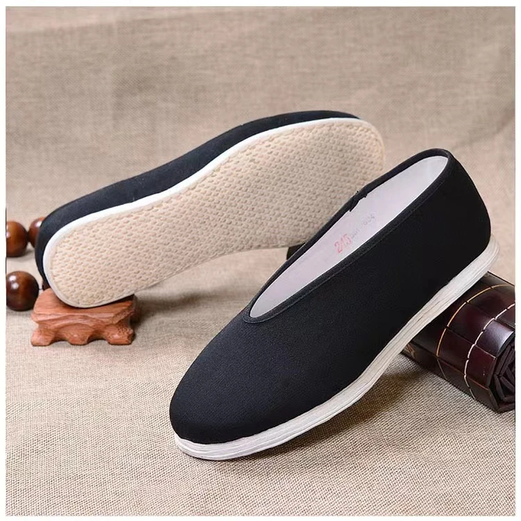 【圆口手工底】老北京布鞋男款千层底一脚蹬传统布鞋透气男士软底春