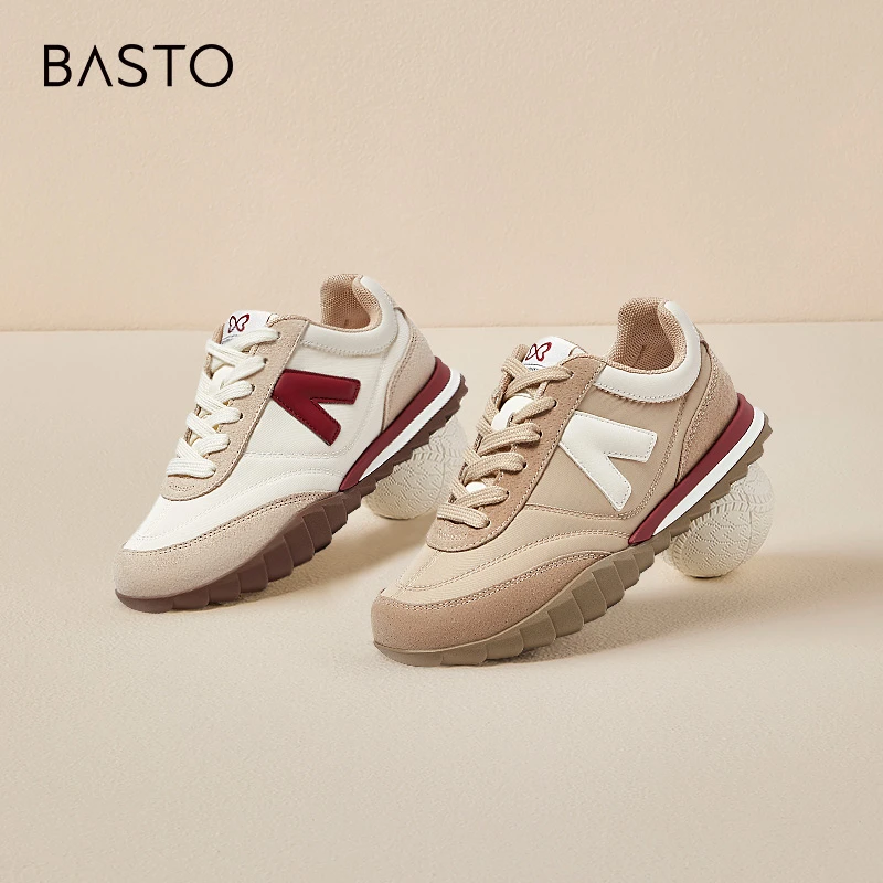 百思图2023秋季新款商场同款街头运动阿甘鞋厚底女休闲鞋VPI01CM3