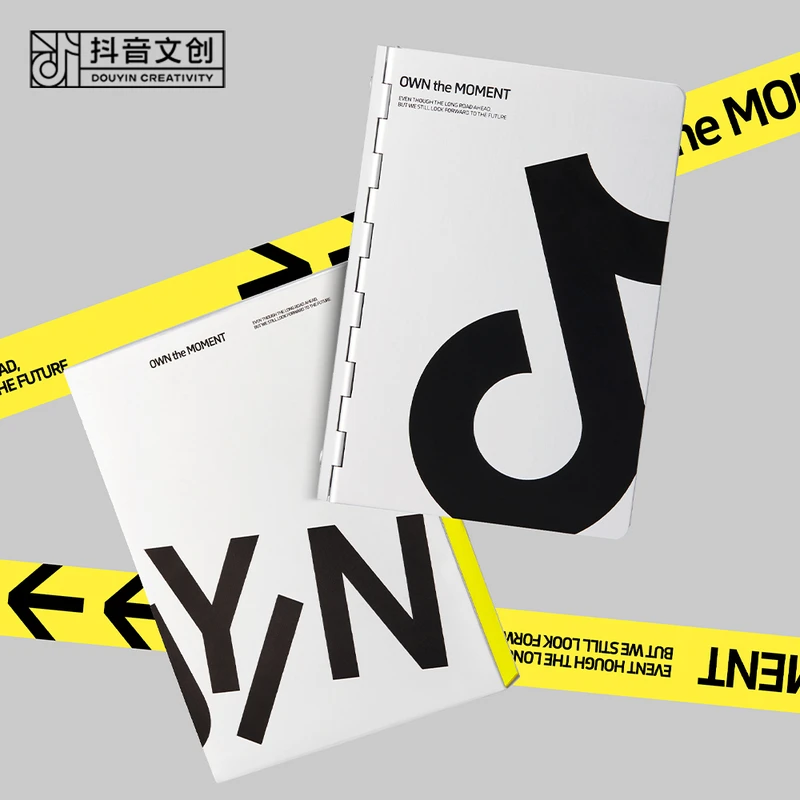 抖音文创 官方出品「OTM」系列未来科技感金属封皮笔记本礼盒活页