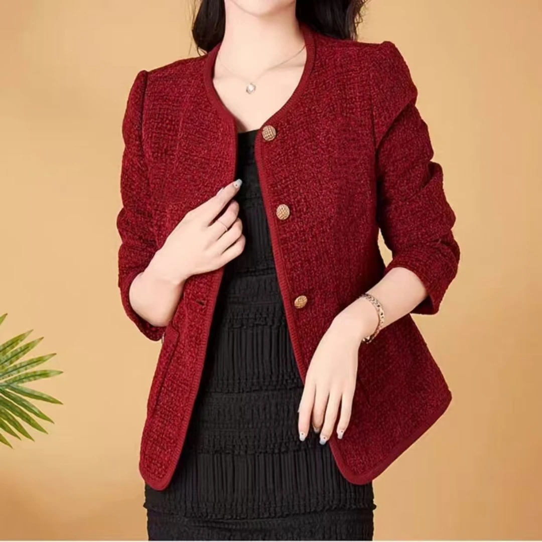 只发新疆   女士法式小香风外套休闲百搭  2430