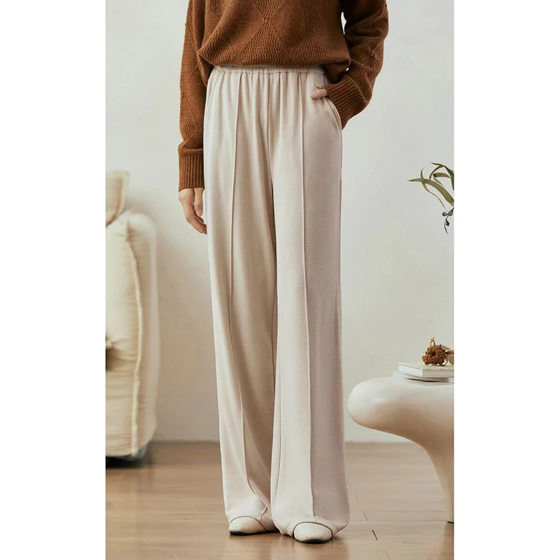 只发新疆  女士高腰垂感直筒阔腿裤  2270