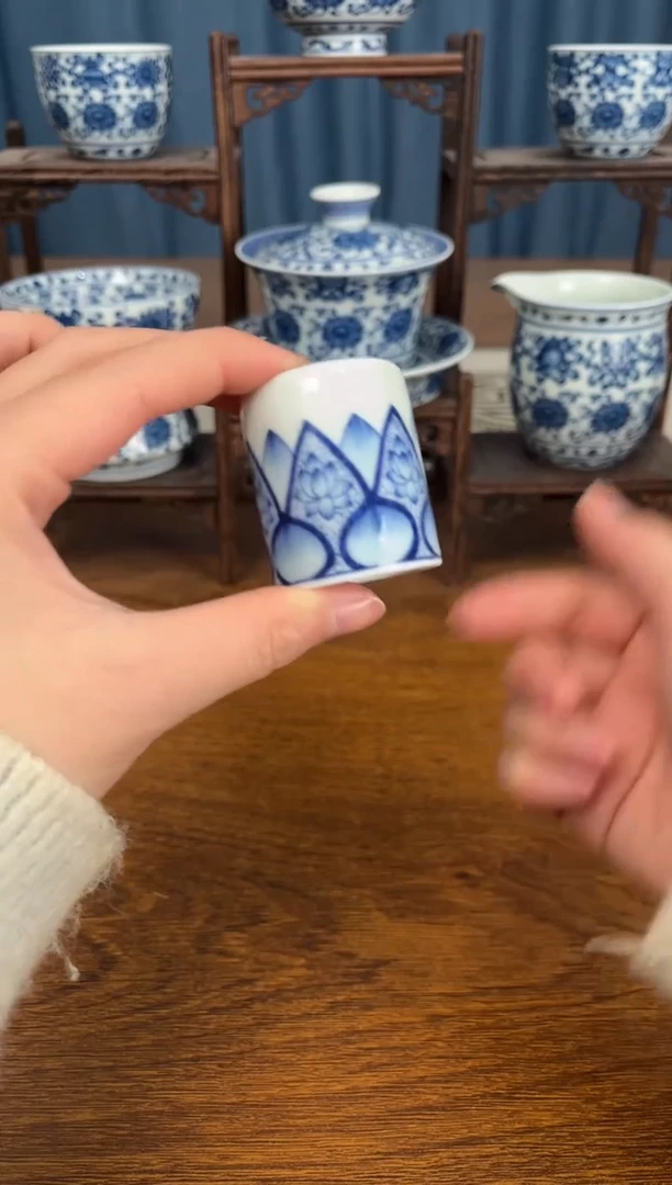 【闪购商品】陶瓷并蒂莲扳指盖置