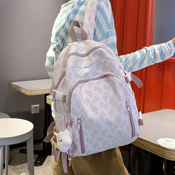 女士休闲百搭大容量双肩包时尚潮流可爱少女森系ins小清新学生
