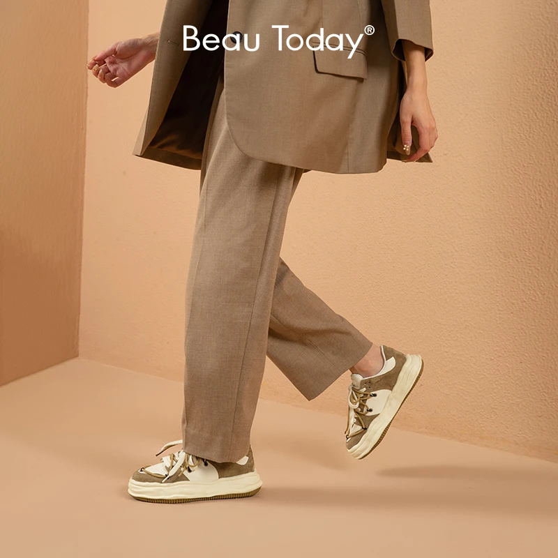BeauToday厚底老爹鞋女鞋运动休闲鞋乐福鞋溶解鞋增高百搭