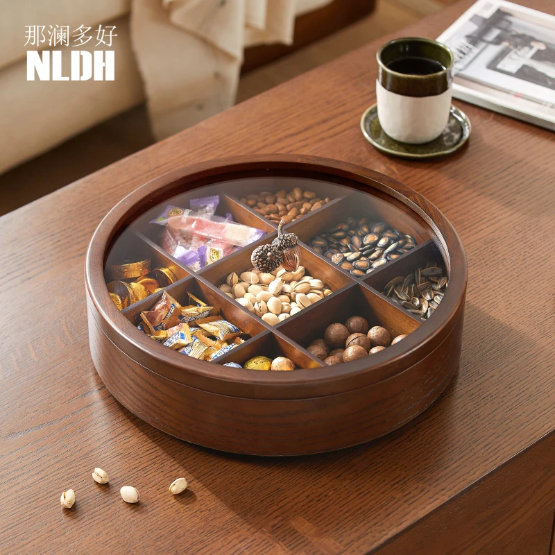 过年干果盒九宫格水果盘大容量坚果糖果盒过年家用零食点心收纳盒